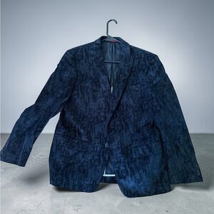 John Varvatos Midnight Blue Textured Blazer